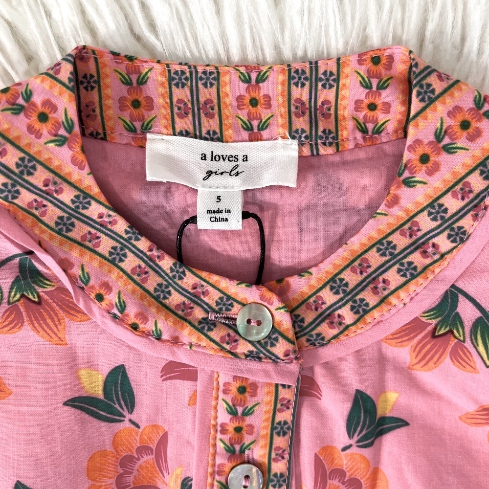 A Loves A Girls ❤️2XHOST PICK❤️ “Bubble Sleeve Floral Dress in pink" NWT - Picture 8 of 9